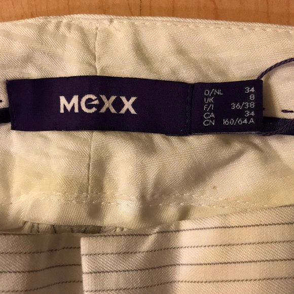 Women’s MEXX white pinstripe pants size 4 NEW - Picture 2 of 6
